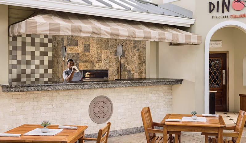 Restaurant at Sandals Grande St Lucian hotel in Caribbean by Kenwood Travel