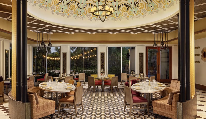 Restaurant at Sandals Grande St Lucian hotel in Caribbean by Kenwood Travel