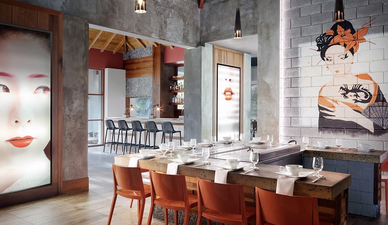 Restaurant at Sandals Grande St Lucian hotel in Caribbean by Kenwood Travel