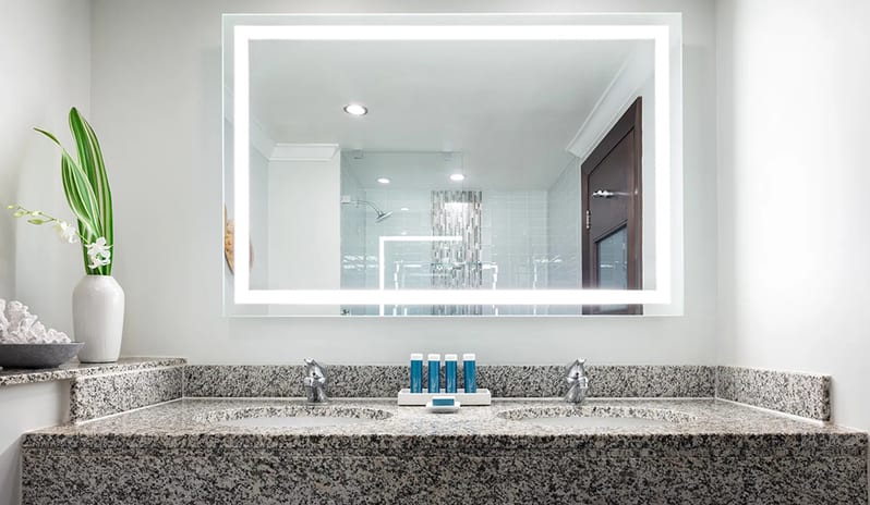 Bathroom at Sandals Grande St Lucian hotel in Caribbean by Kenwood Travel