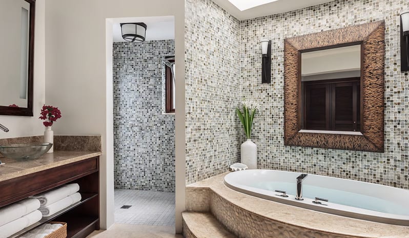 Bathroom at Sandals Grande St Lucian hotel in Caribbean by Kenwood Travel