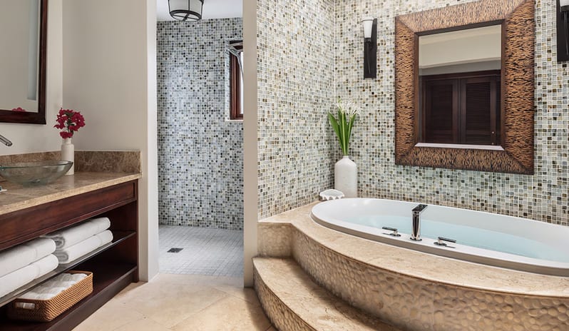 Bathroom at Sandals Grande St Lucian hotel in Caribbean by Kenwood Travel