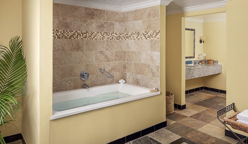 Bathroom at Sandals Grande St Lucian hotel in Caribbean by Kenwood Travel
