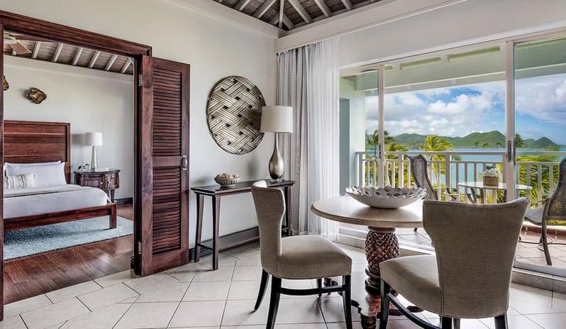 Bedroom at Sandals Grande St Lucian hotel in Caribbean by Kenwood Travel