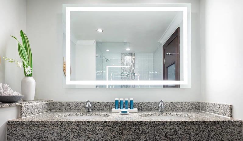 Bathroom at Sandals Grande St Lucian hotel in Caribbean by Kenwood Travel