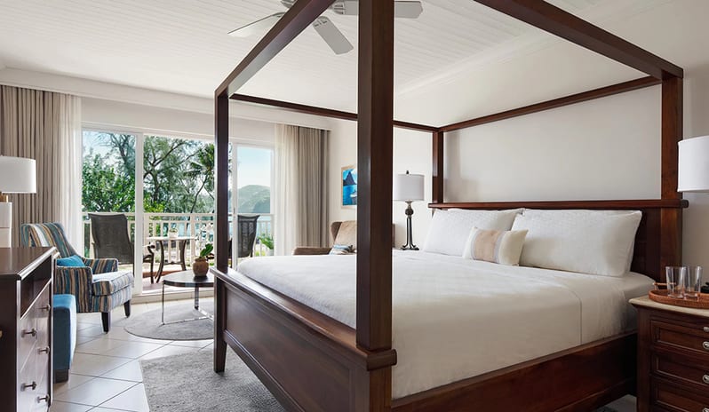 Bedroom at Sandals Grande St Lucian hotel in Caribbean by Kenwood Travel