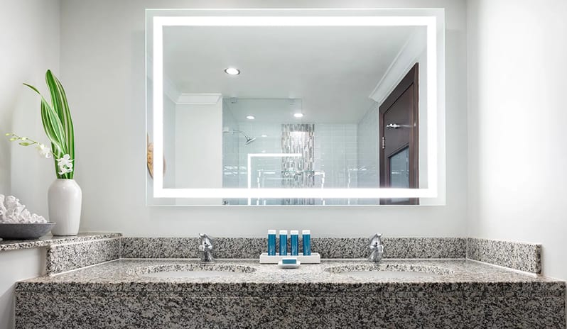 Bathroom at Sandals Grande St Lucian hotel in Caribbean by Kenwood Travel
