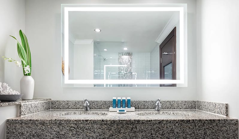 Bathroom at Sandals Grande St Lucian hotel in Caribbean by Kenwood Travel