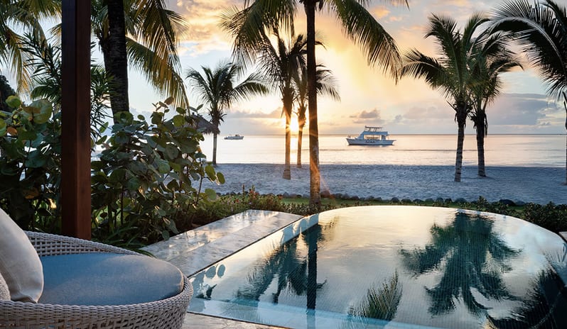 Sunrise with pool view at Sandals Saint Vincent hotel in Caribbean by Kenwood Travel
