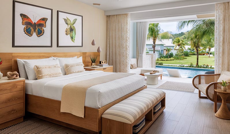 Bedroom at Sandals Saint Vincent hotel in Caribbean by Kenwood Travel