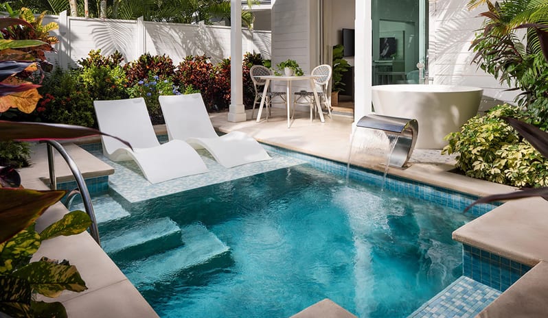 Private pool at Sandals Royal Bahamian hotel in Caribbean by Kenwood Travel