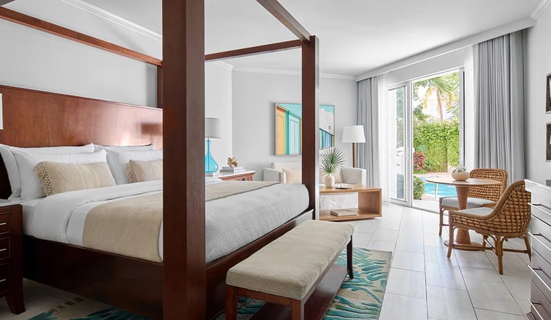 Bedroom at Sandals Royal Bahamian hotel in Caribbean by Kenwood Travel