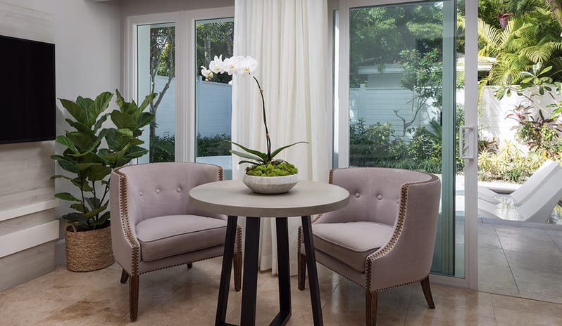 Bedroom at Sandals Royal Bahamian hotel in Caribbean by Kenwood Travel