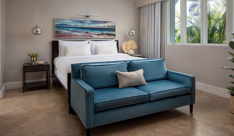 Bedroom at Sandals Royal Bahamian hotel in Caribbean by Kenwood Travel