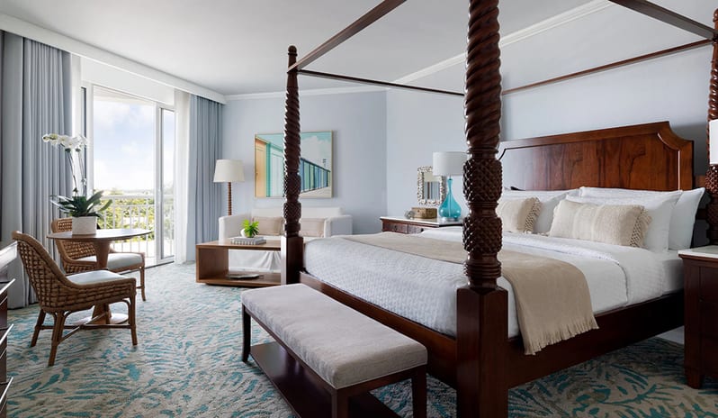 Bedroom at Sandals Royal Bahamian hotel in Caribbean by Kenwood Travel
