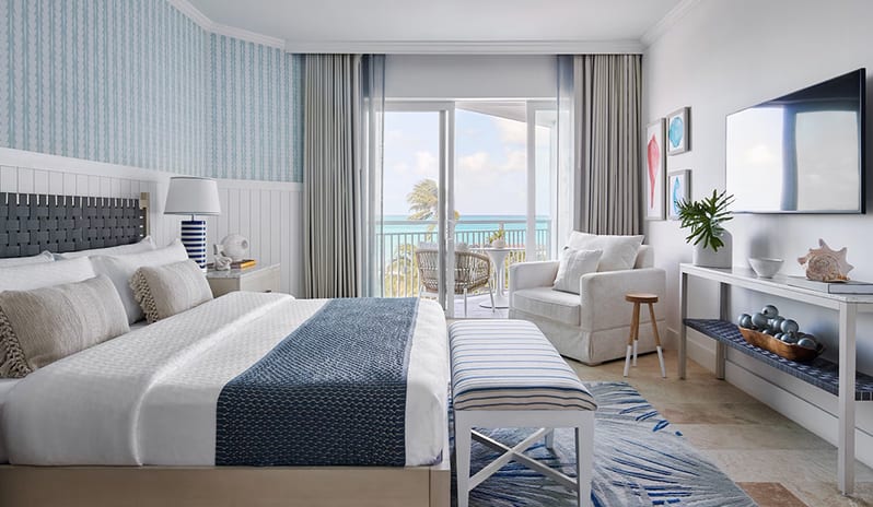 Bedroom at Sandals Royal Bahamian hotel in Caribbean by Kenwood Travel