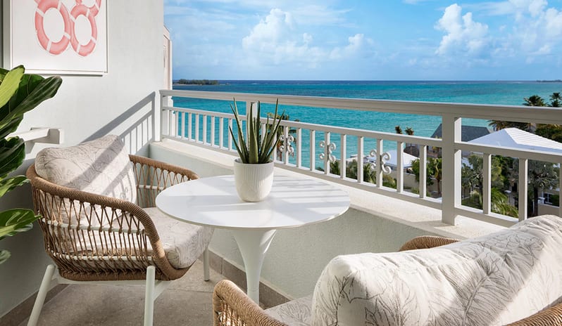 Terrace at Sandals Royal Bahamian hotel in Caribbean by Kenwood Travel