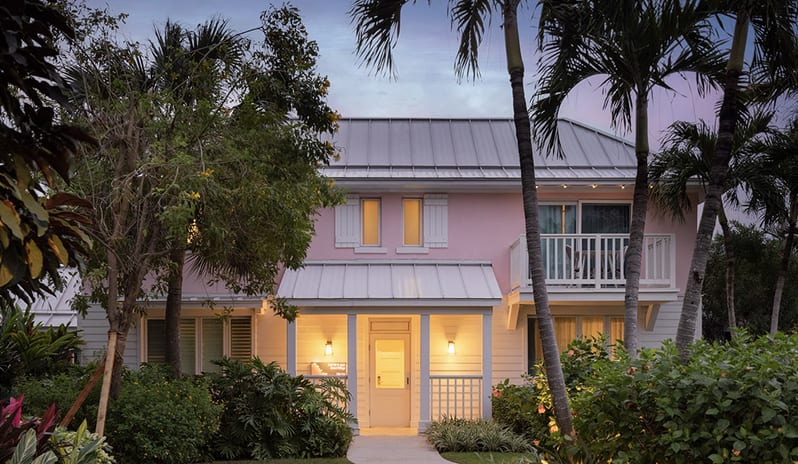 Entrance Night View at Sandals Royal Bahamian hotel in Caribbean by Kenwood Travel