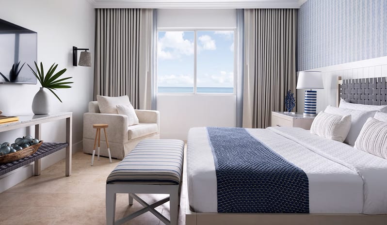 Bedroom at Sandals Royal Bahamian hotel in Caribbean by Kenwood Travel