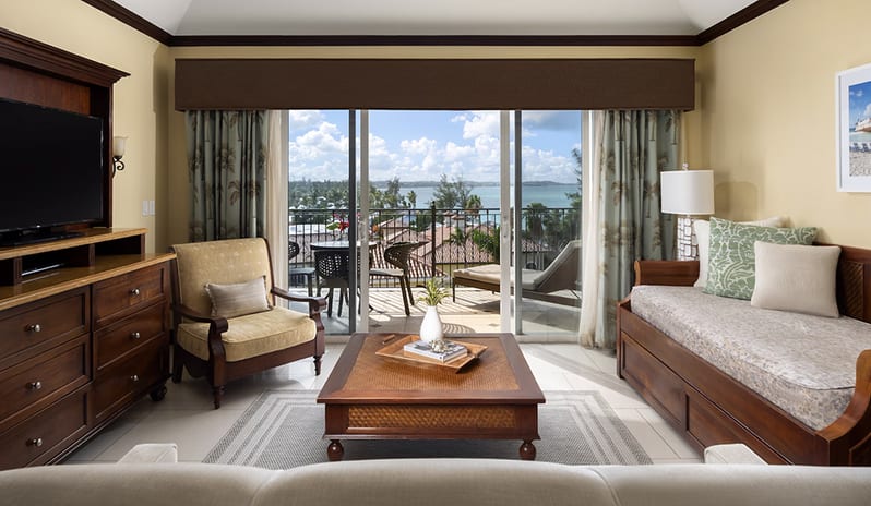 Living Area at Beaches Turks & Caicos hotel in Caribbean by Kenwood Travel
