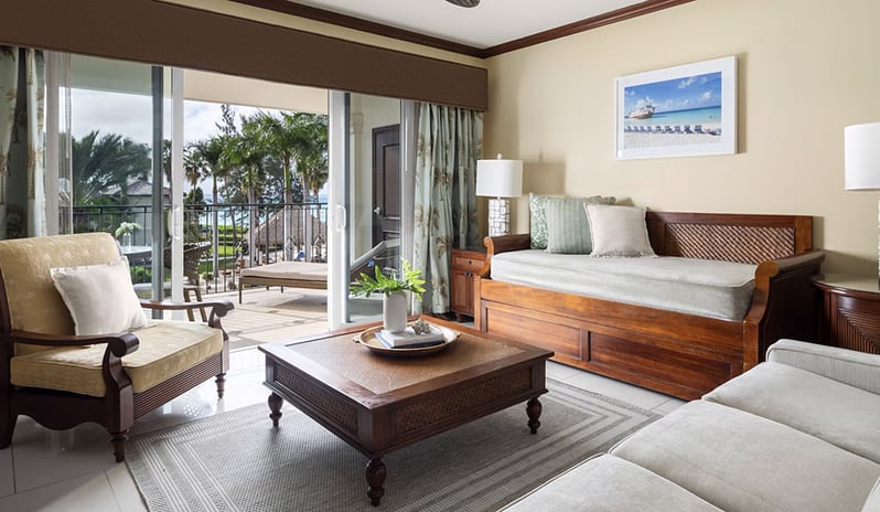 Living Area at Beaches Turks & Caicos hotel in Caribbean by Kenwood Travel