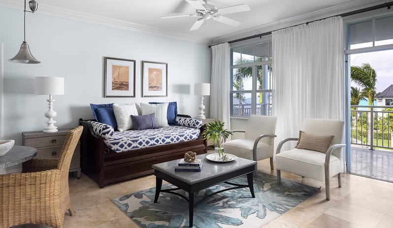 Living Area at Beaches Turks & Caicos hotel in Caribbean by Kenwood Travel