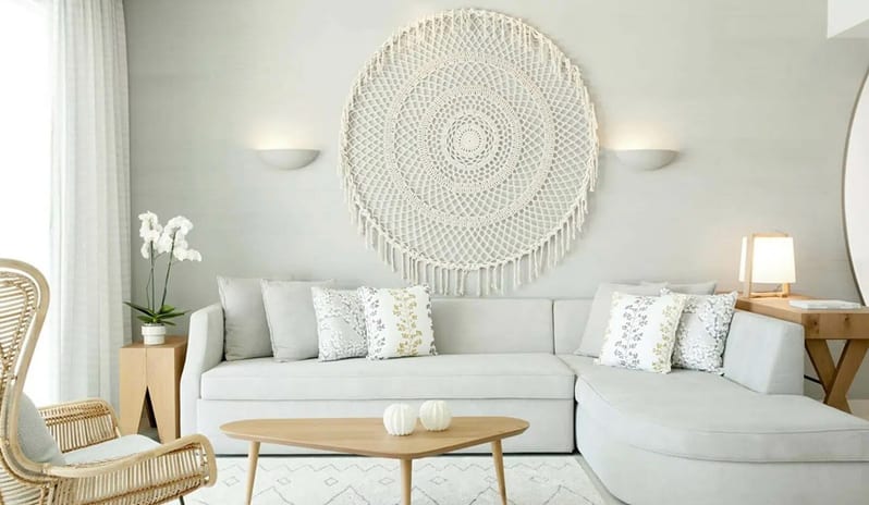 Living Area at Ikos Aria hotel in Europe by Kenwood Travel