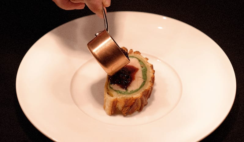 Jerár Restaurant Chef Plating a Gourmet Fine Dining Dish at Domes Miramare by Kenwood Travel