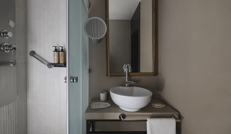 Sapphire Cozy Nest Bathroom at Domes Aulūs Elounda by Kenwood Travel