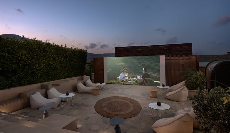 Amphiteátro|The Spiritzeria Open-Air Movie & Dining Experience at Sunset at Domes Aulūs Elounda by Kenwood Travel