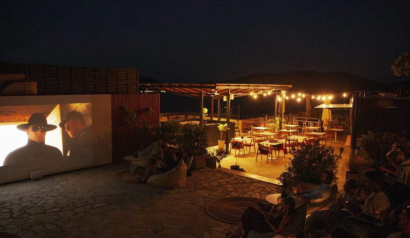 Amphiteátro|The Spiritzeria Open-Air Movie & Dining Experience at Sunset at Domes Aulūs Elounda by Kenwood Travel