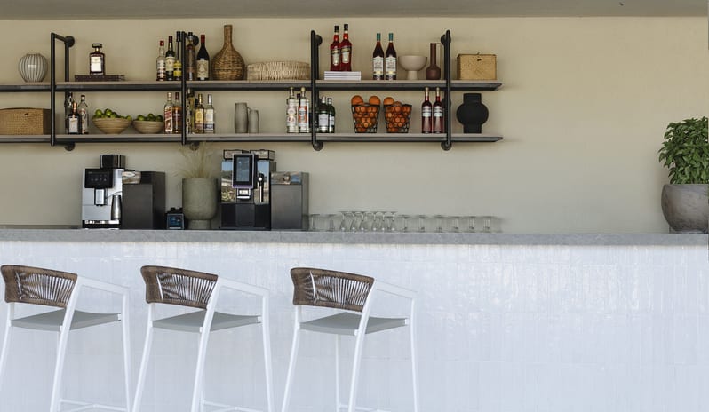 Lianolia Bar Modern Minimalist Coffee and Cocktail Bar at Domes Aulūs Zante by Kenwood Travel