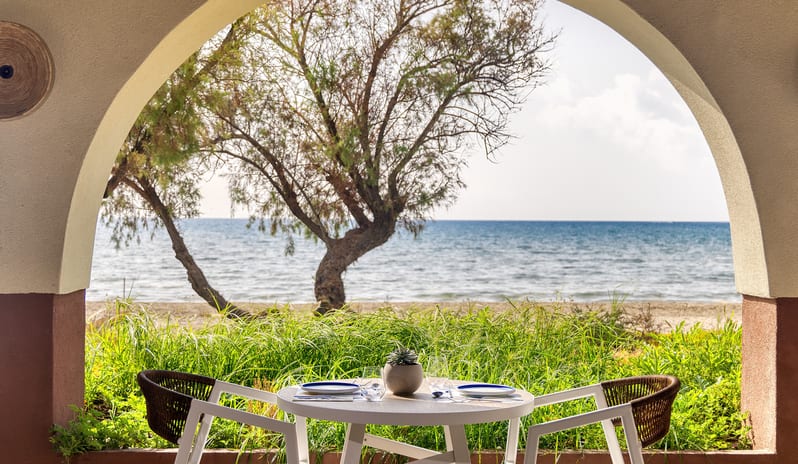 Meze Means To Share Restaurant with Mediterranean Sea View at Domes Aulūs Zante by Kenwood Travel
