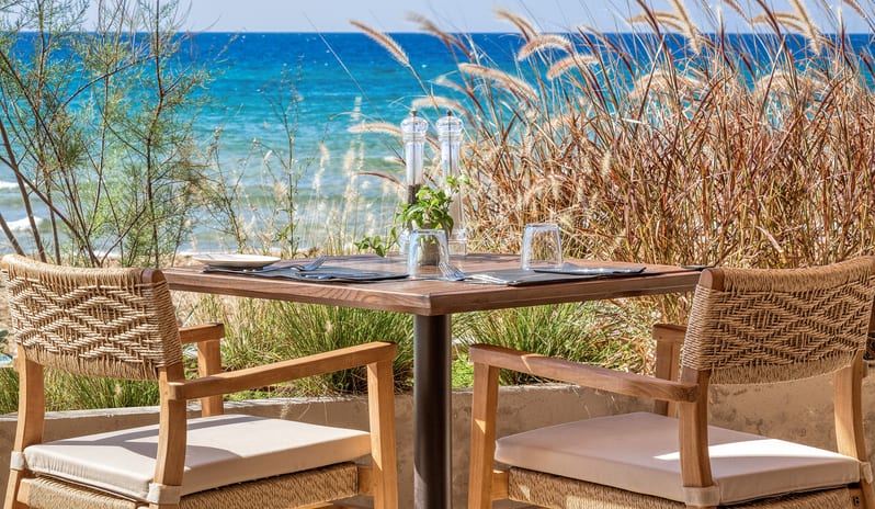 Meze Corfu Family Restaurant Beachside Outdoor Dining at Domes of Corfu by Kenwood Travel