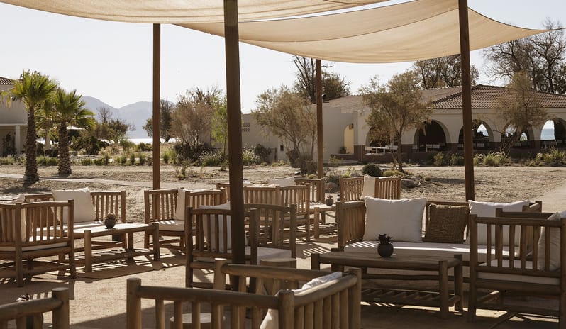Surfer Maya Canteen Luxury Beachfront Cabanas and Palm Trees at Domes Aulūs Zante by Kenwood Travel