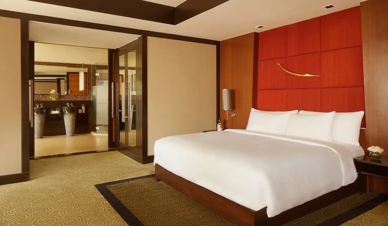 Bedroom Left Side View at Banyan Tree Bangkok Hotel in Thailand by Kenwood Travel