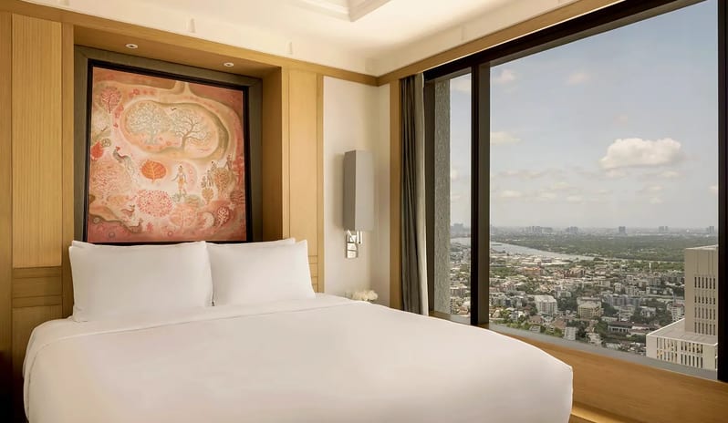 Bedroom at Banyan Tree Bangkok Hotel in Thailand by Kenwood Travel