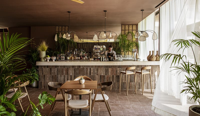 Day View At Bar Counter at Domes Aulus Zante Hotel in Europe by Kenwood Travel