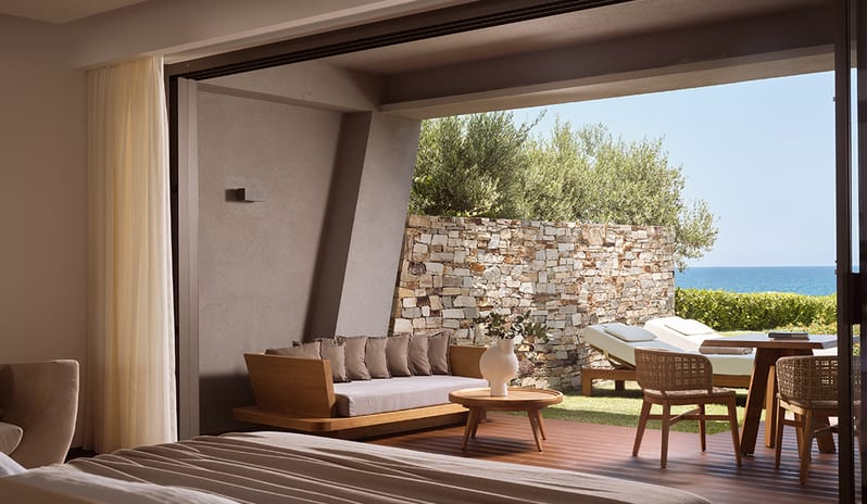 Bedroom With Living Space View at Lesante Blu Hotel in Europe by Kenwood Travel