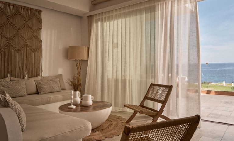 Bedroom With Living Area at Lesante Cape Hotel in Europe by Kenwood Travel