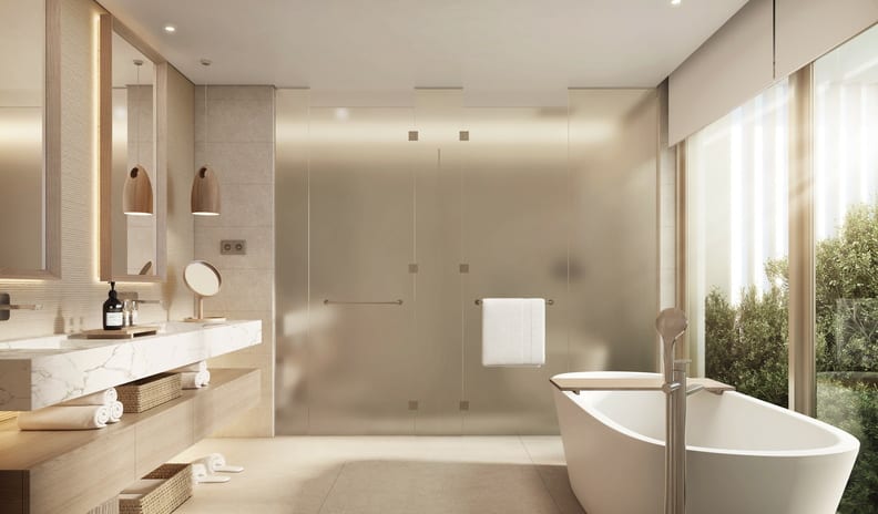 Bathroom at Ikos Andalusia Hotel in Europe by Kenwood Travel