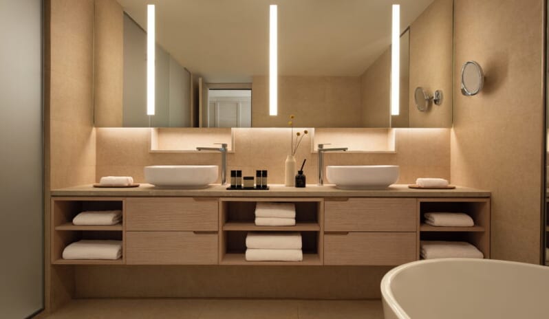 Bathroom at Ikos Andalusia Hotel in Europe by Kenwood Travel