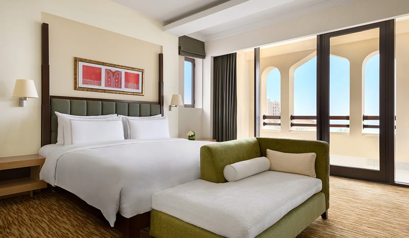 Bedroom at Hilton Muscat Al Bandar Hotel in Middle East Holiday by Kenwood Travel