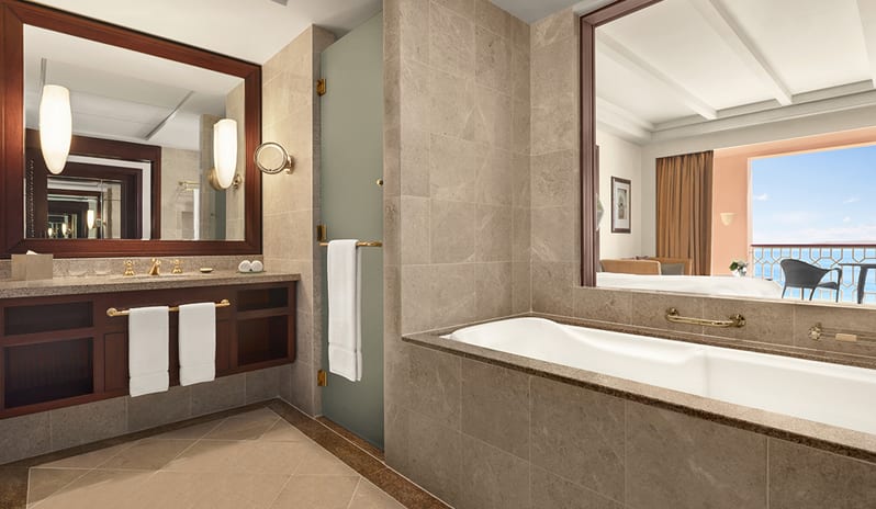 Bathroom at Al Husn Hotel in Middle East Holiday by Kenwood Travel