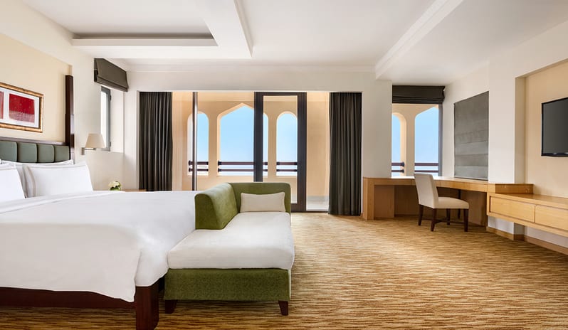 Bedroom at Hilton Muscat Al Bandar Hotel in Middle East Holiday by Kenwood Travel