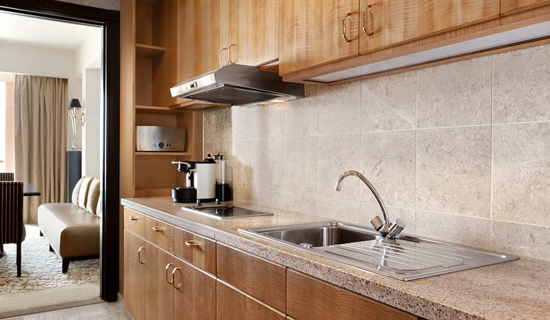 Kitchen Area at Al Husn Hotel in Middle East Holiday by Kenwood Travel