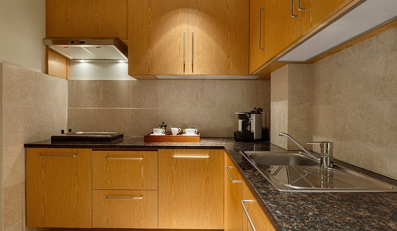 Kitchen Area at Hilton Muscat Al Bandar Hotel in Middle East Holiday by Kenwood Travel