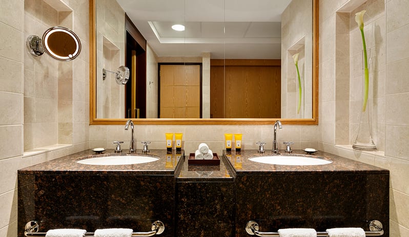 Bathroom at Hilton Muscat Al Bandar Hotel in Middle East Holiday by Kenwood Travel
