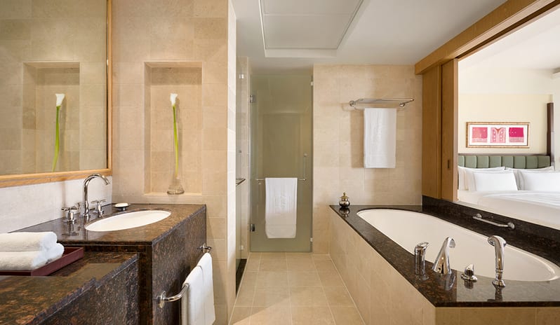 Bathroom at Hilton Muscat Al Bandar Hotel in Middle East Holiday by Kenwood Travel