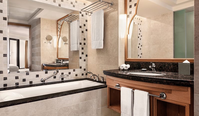 Bathroom at Hilton Muscat Al Bandar Hotel in Middle East Holiday by Kenwood Travel
